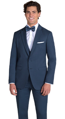 Slate Blue Notch Lapel Suit
